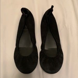 J. Crew Black Suede Ballet Flats
